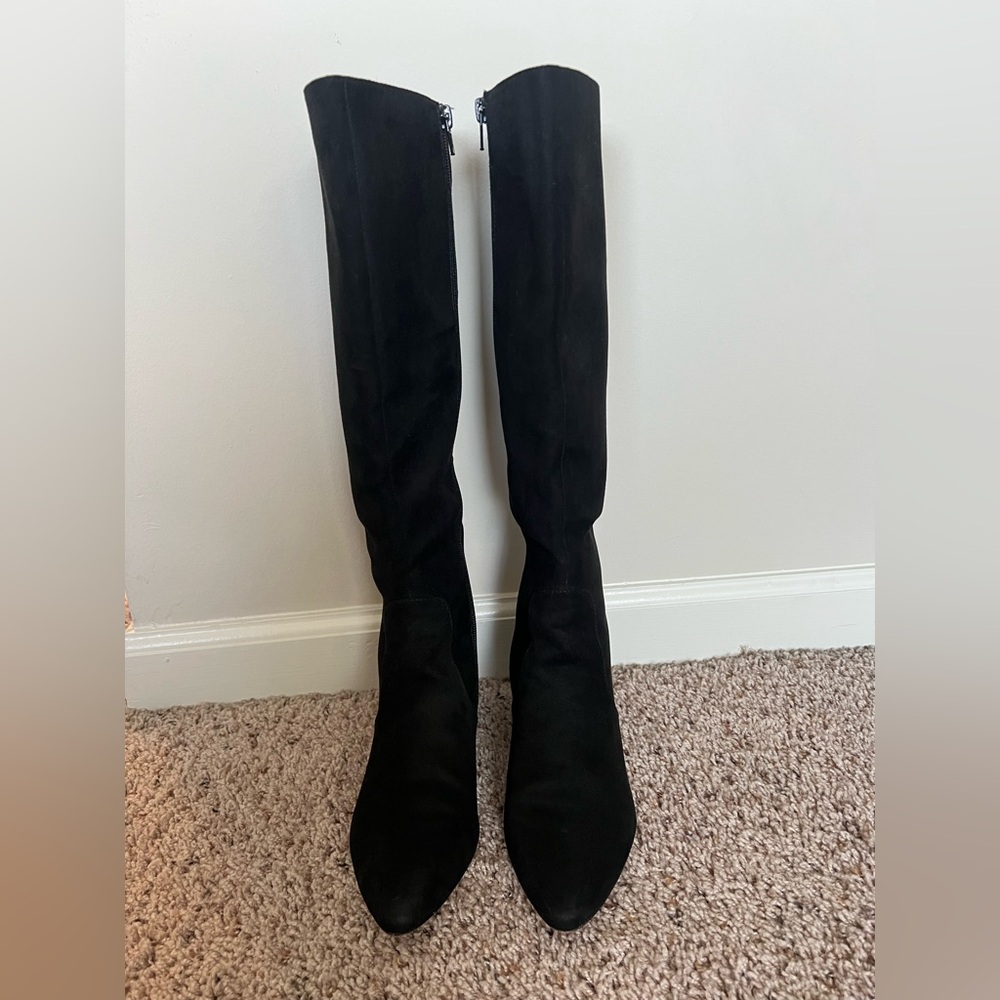 J. Crew Factory Black Suede Tall Boots